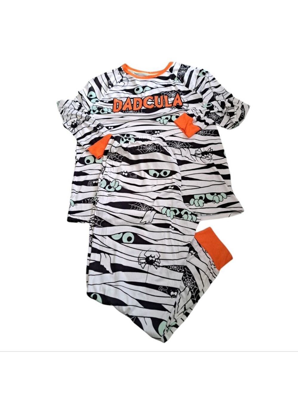HALLOWEEN DADCULA two piece pj set pajamas whimiscal funny stretch zombie XL MEN